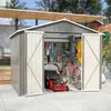 GIHAUVIA Metall Gerätehaus Grau 180 × 229,4 × 191 cm Produktbild-Vorschau 8