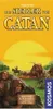 The image shows the box art for the board game Catan: Traders & Barbarians, featuring a sunset scene with characters and a wagon. Produktbild-Vorschau