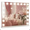 Hollywoodské kosmetické zrcadlo bílé stojací 58x48 cm s LED Náhled obrázku produktu 5