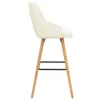 vidaXL Barhocker 2 Stk. Creme Samt Produktbild-Vorschau 3