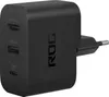 A black power adapter with multiple ports and the ROG logo. Náhľad obrázku produktu