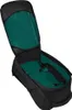 An open black backpack with a green interior. Produktbild-Vorschau