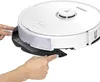Hands attaching a part to a white robot vacuum cleaner. Produktbild-Vorschau
