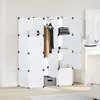 vidaXL Modularer Schrank mit 9 Fächern 109x36,5x143 cm Weiß Produktbild-Vorschau 2