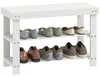 Panca porta scarpe HOMCOM in bambù con 2 ripiani, 70x28x45 Anteprima dell’immagine prodotto 1
