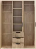 Interior view of an open wardrobe with shelves and drawers. Anteprima dell’immagine prodotto