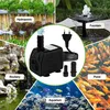 A collage of images showing different applications of a mini water pump, including hydroponics, a fountain, a rockery, a pond, and an aquarium. Produktbild-Vorschau