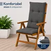 BURI 6x Hochlehner Auflage 120x50x5,5 cm - wetterfeste Produktbild-Vorschau 3