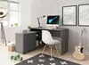 Schreibtisch Computertisch KAJA 138 cm Graphit Grau Produktbild-Vorschau 3
