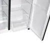 Interior view of an open refrigerator with shelves and drawers. Produktbild-Vorschau