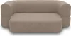 A taupe-colored sofa with an oval shape and a large seat cushion. Produktbild-Vorschau