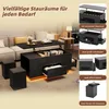 A living room scene with a modern black coffee table as the focal point, showcasing its storage features. Anteprima dell’immagine prodotto