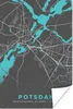 MuchoWow® Poster Blau - Deutschland - Karte - Stadtplan - Produktbild-Vorschau 1