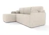 A beige sectional sofa with a chaise lounge is shown from a low-angle, side-front perspective against a white background. Produktbild-Vorschau