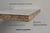 Close-up of a material sample, likely for furniture, showing its layered construction and finish. Produktbild-Vorschau