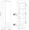 Schrank Wohnzimmer schmal 50 cm Nussbaum IMPERIA-129 Produktbild-Vorschau 6