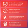 Four distinct sections with icons and text describing product features. Produktbild-Vorschau