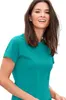 Einfaches Damen-T-Shirt, 100% Baumwolle, unbedruckt, Produktbild-Vorschau 1