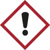 A hazard symbol with an exclamation mark inside a red diamond. Produktbild-Vorschau
