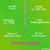 Manico per scopino Bürstenking in acciaio inossidabile Anteprima dell’immagine prodotto 2