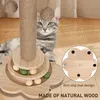 Kratzbaum für Katzen – 4-in-1-Kratzbaum aus Holz mit zwei Produktbild-Vorschau 2