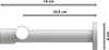 Interdeco Gardinenstange / Vorhangstange Silbergrau / Weiß, Produktbild-Vorschau 2