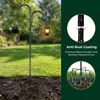 Schäferhaken Garten Doppelhaken 193cm Schmiedeeisen Schwarz Produktbild-Vorschau 5