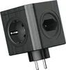 Zásuvkový adaptér so 4x 230V zásuvkami a 3x USB-A čierny Náhľad obrázku produktu 1