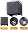 2x wandlamp met bewegingssensor, warm wit licht, zwart Productafbeelding-voorbeeld 7