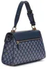 Guess Damen Handtasche Hallie Geometric Print Blau Produktbild-Vorschau 2