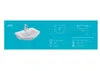 Aqualine ZERO Keramik-Waschtisch 55x43,5cm, weiß Produktbild-Vorschau 7