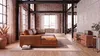 KAWOLA Big Sofa MARLIN Lederfaserstoff cognac Produktbild-Vorschau 5