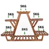 Escalier à plantes 6 niveaux 71x25x58 cm, étagère en bois Voir les images du produit 7