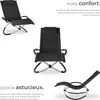 Bain de soleil Paulina ergonomique, pliable, 150 kg - noir Voir les images du produit 3