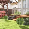 HOMCOM Zestaw 2 sztucznych kul bukszpanowych, sztuczna Podgląd zdjęcia produktu 2