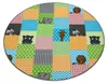 Teppich für Kinder ZOO Kreis Tiere  Mehrfarben rund 100 cm Produktbild-Vorschau 1