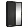 BEAUTYSOFA | Schwebetürenschrank HELA 100 cm Schwarz – Produktbild-Vorschau 2