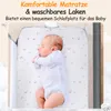 Beistellbett Baby Bettseitiger Bassinet für Neugeborene Produktbild-Vorschau 3