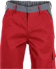 A close-up view of the upper part of red work shorts with a gray waistband. Produktbild-Vorschau