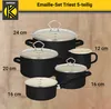Karl Krüger 89566TR Topf-Set Triest 5-tlg., schwarz Produktbild-Vorschau 3