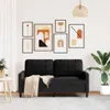 vidaXL divano a 2 posti nero 140 cm in velluto Anteprima dell’immagine prodotto 1