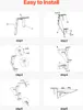 A series of diagrams illustrating the steps to assemble a balcony table. Voir les images du produit