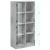 Highboard mit Türen Betongrau 68x37x142 cm Holzwerkstoff Produktbild-Vorschau 6