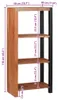 Étagère vidaXL marron 50 x 30 x 110 cm en bois massif Voir les images du produit 5