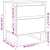 vidaXL Noční stolek Sonoma Dub 40x35x50 cm výrobek ze dřeva Náhled obrázku produktu 7