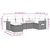 The Living Store 6-tlg. Garten-Sofagarnitur mit Kissen Produktbild-Vorschau 4