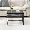 A modern living room scene with a couch and coffee table. Produktbild-Vorschau