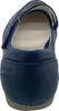 A single blue ballerina shoe shown from the front. Voir les images du produit