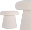 Pilzförmiger Hocker 43 cm weiß Produktbild-Vorschau 2