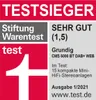 A marketing image with test results and product information. Podgląd zdjęcia produktu